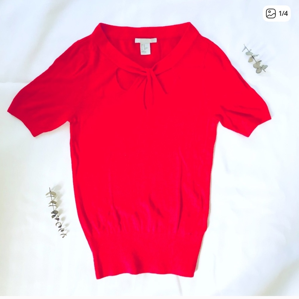 H&M Bright Red Knit Top - Picture 7 of 7
